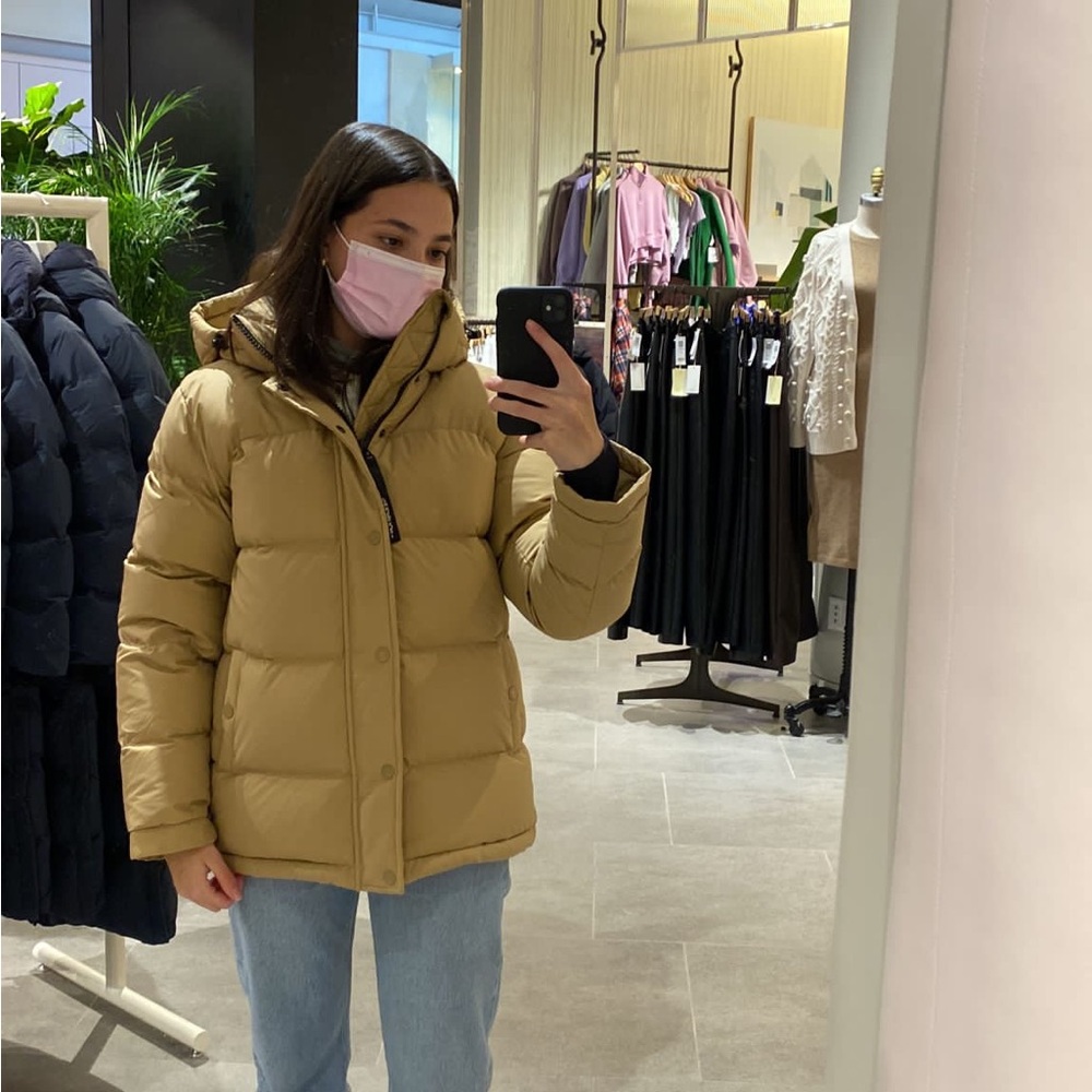 Aritzia Tan Super Puff Jacket